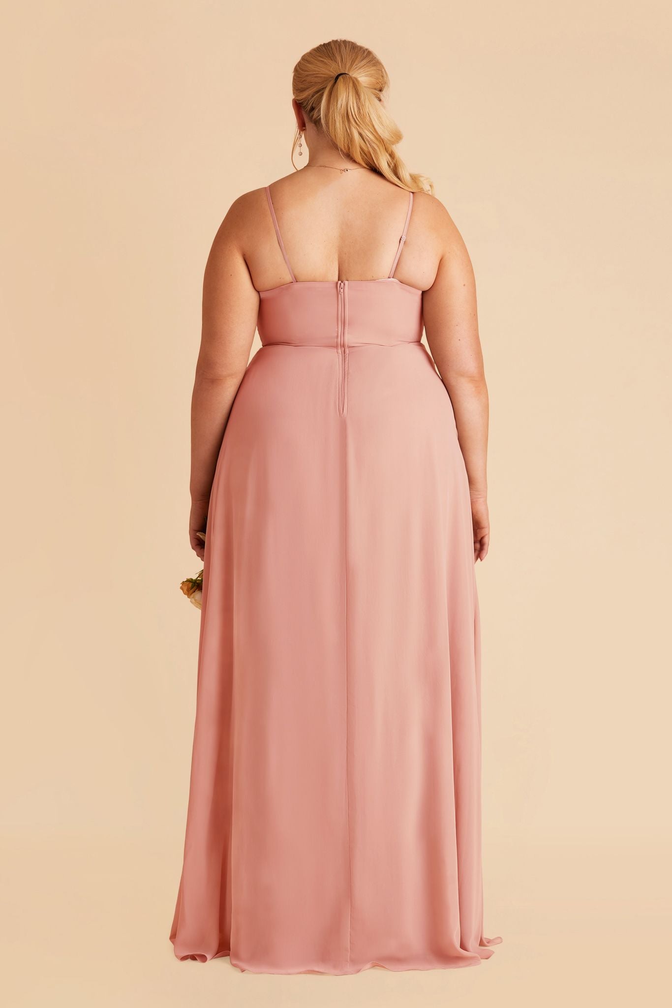 Winnie Convertible Chiffon Dress Curve - Dusty Rose