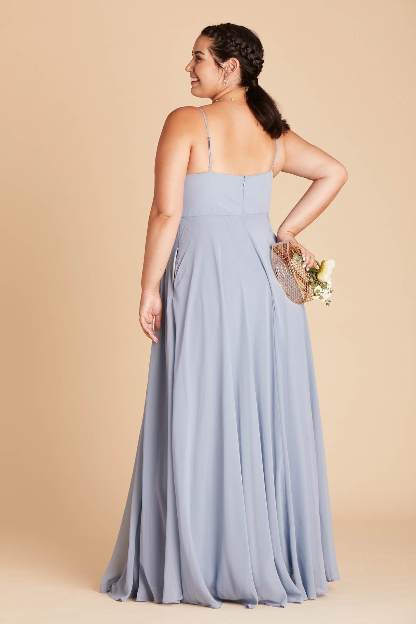 Kaia Dress Curve - Dusty Blue