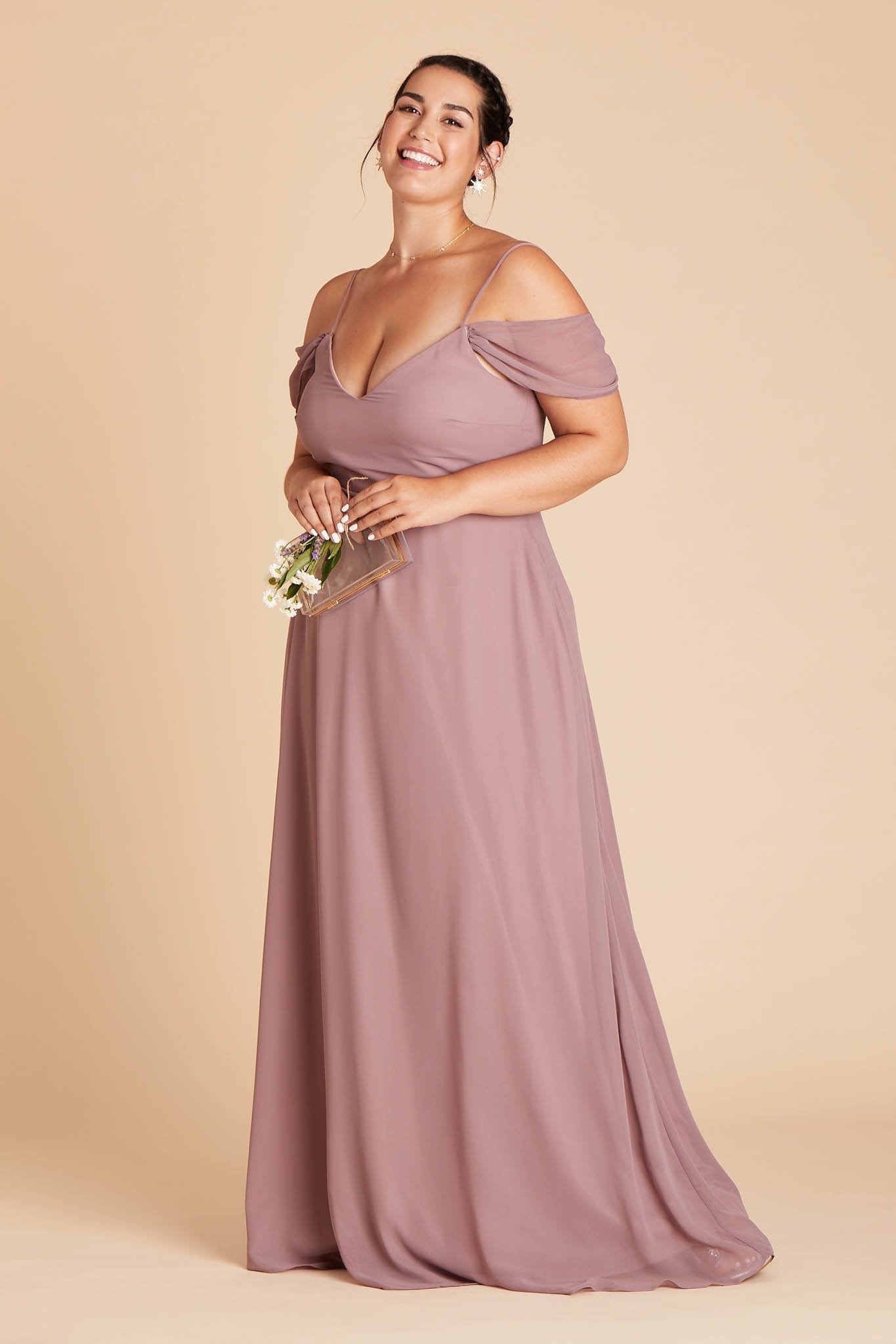 Devin Convertible Dress Curve - Dark Mauve