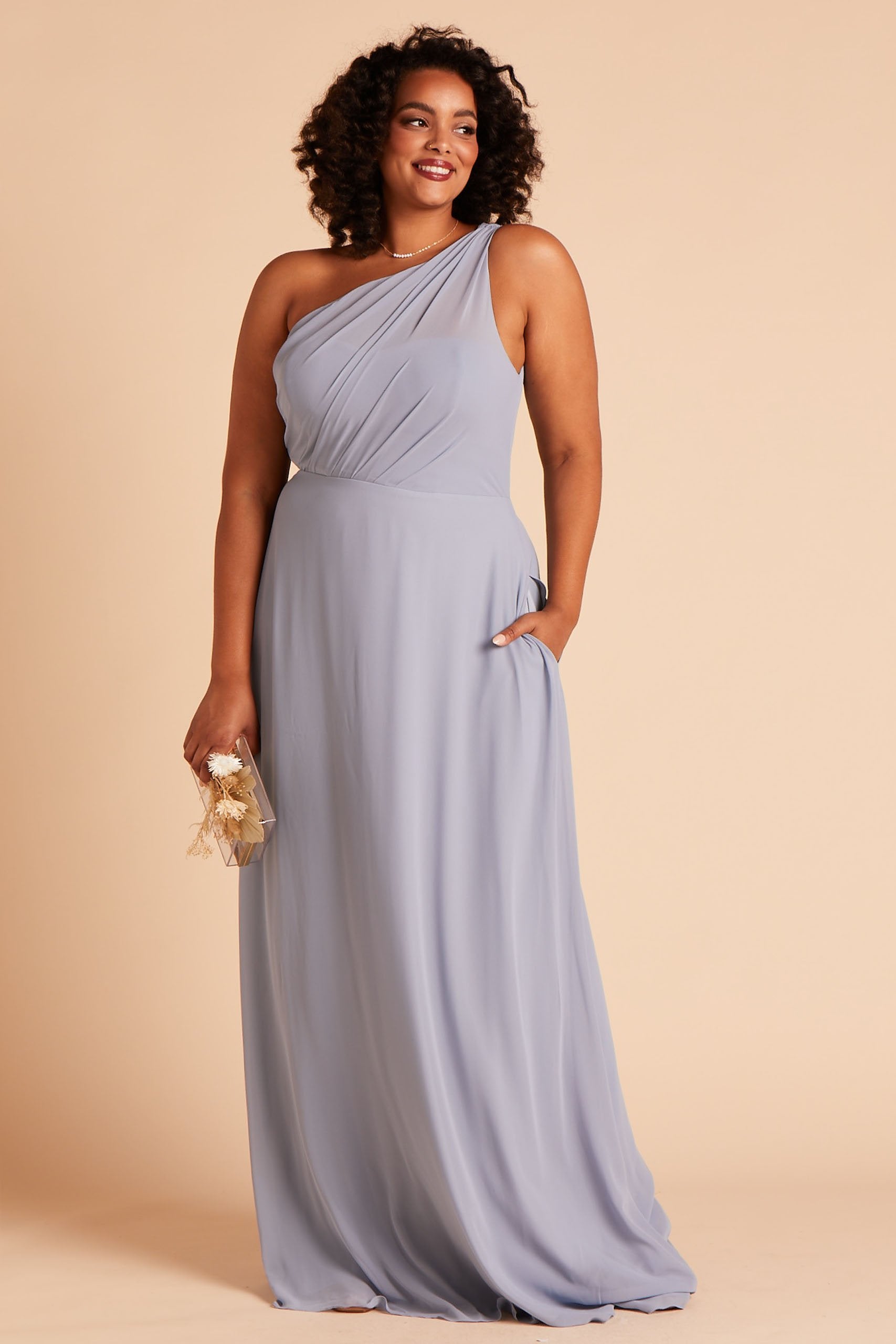 Kira Dress Curve - Dusty Blue