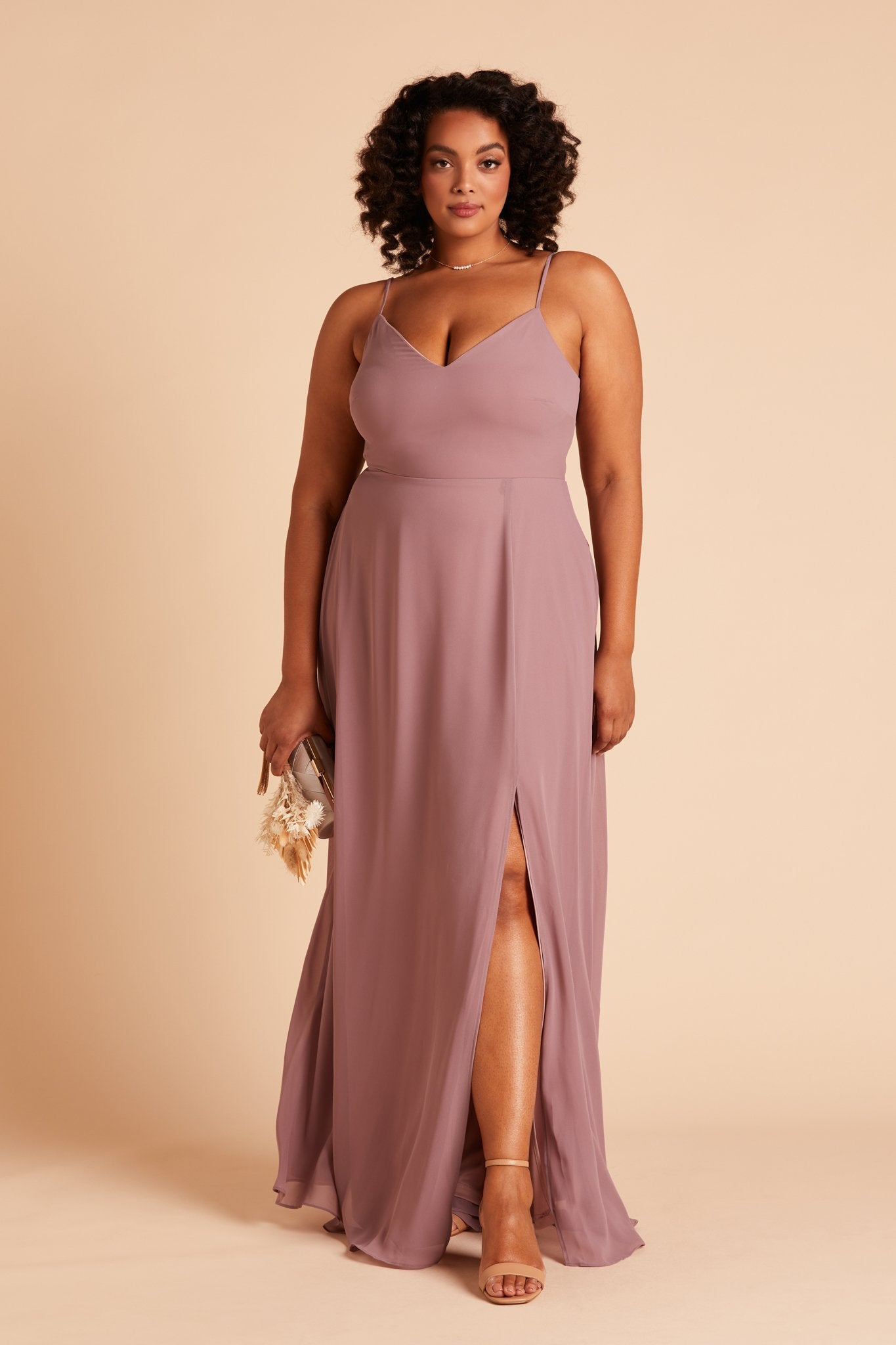 Devin Convertible Dress Curve - Dark Mauve