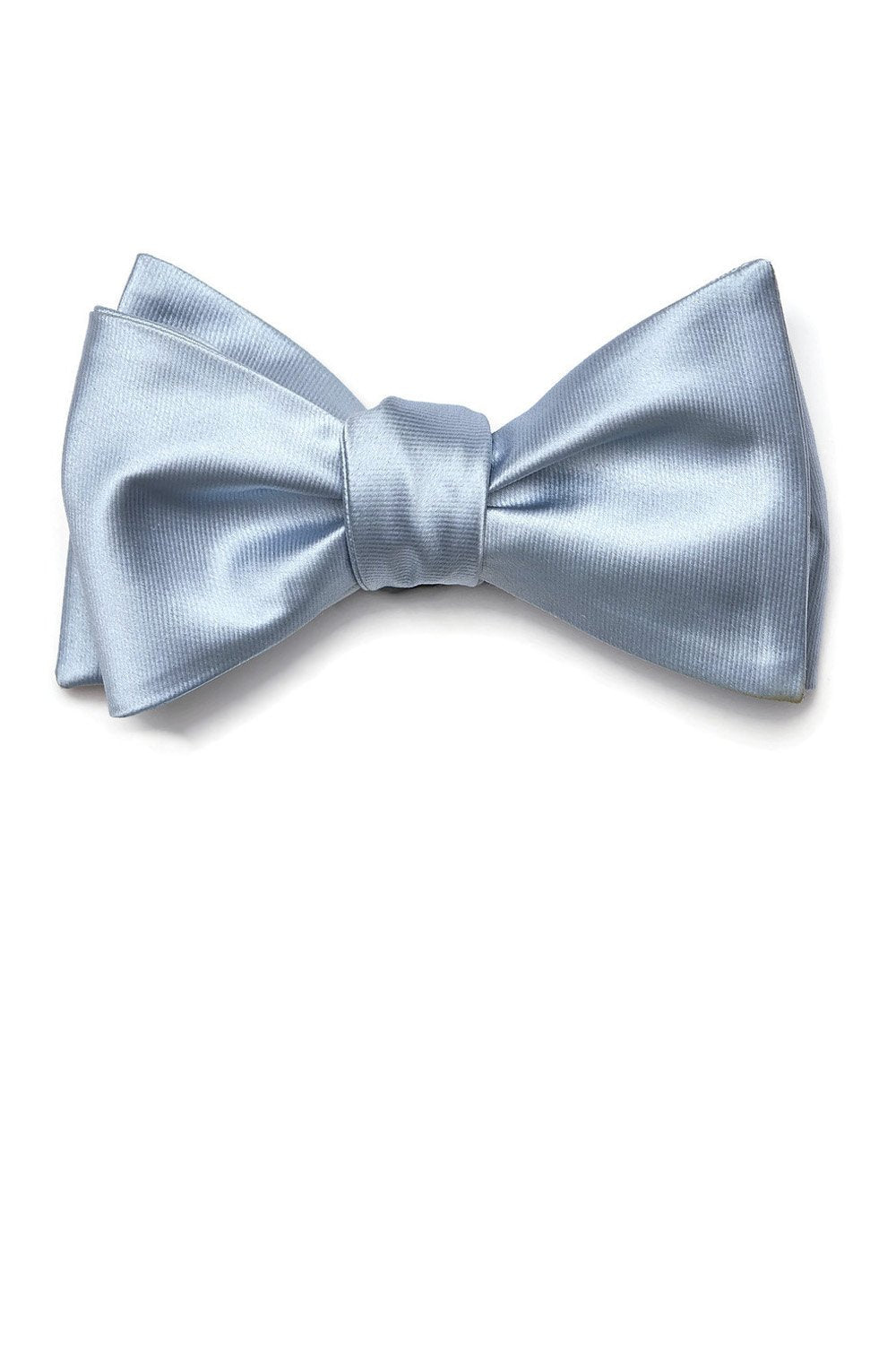 Daniel Bow Tie in dusty blue sateen by Birdy Grey, front view