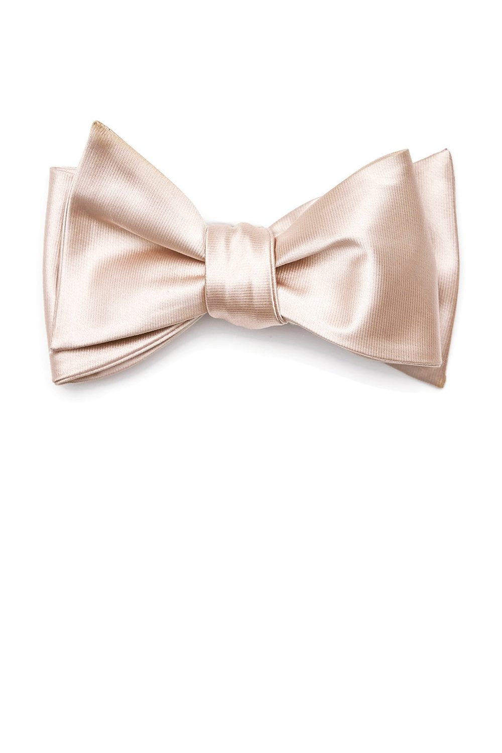 Daniel Bow Tie in dusty rose sateen by Birdy Grey, front view