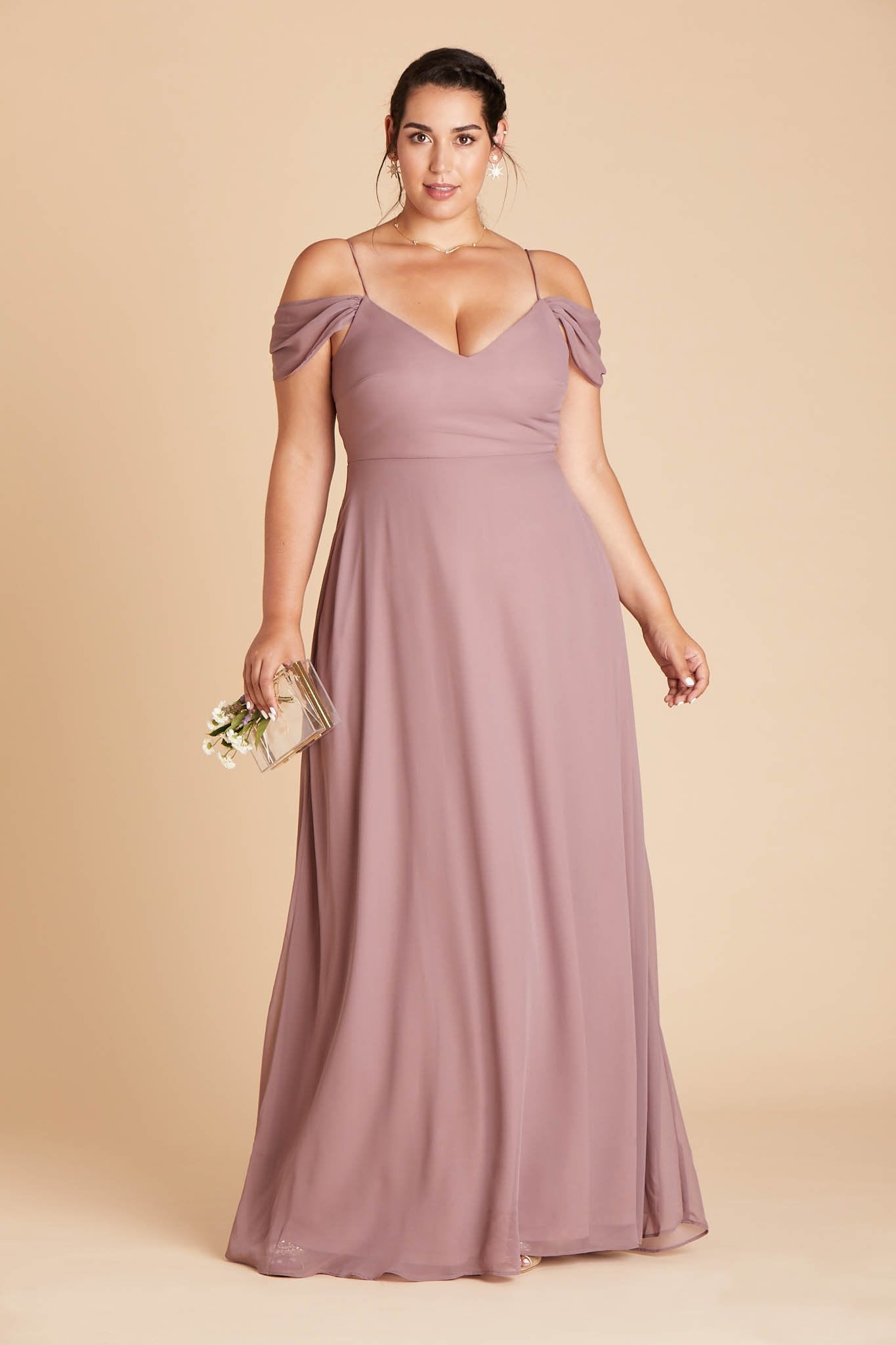 Devin Convertible Dress Curve - Dark Mauve