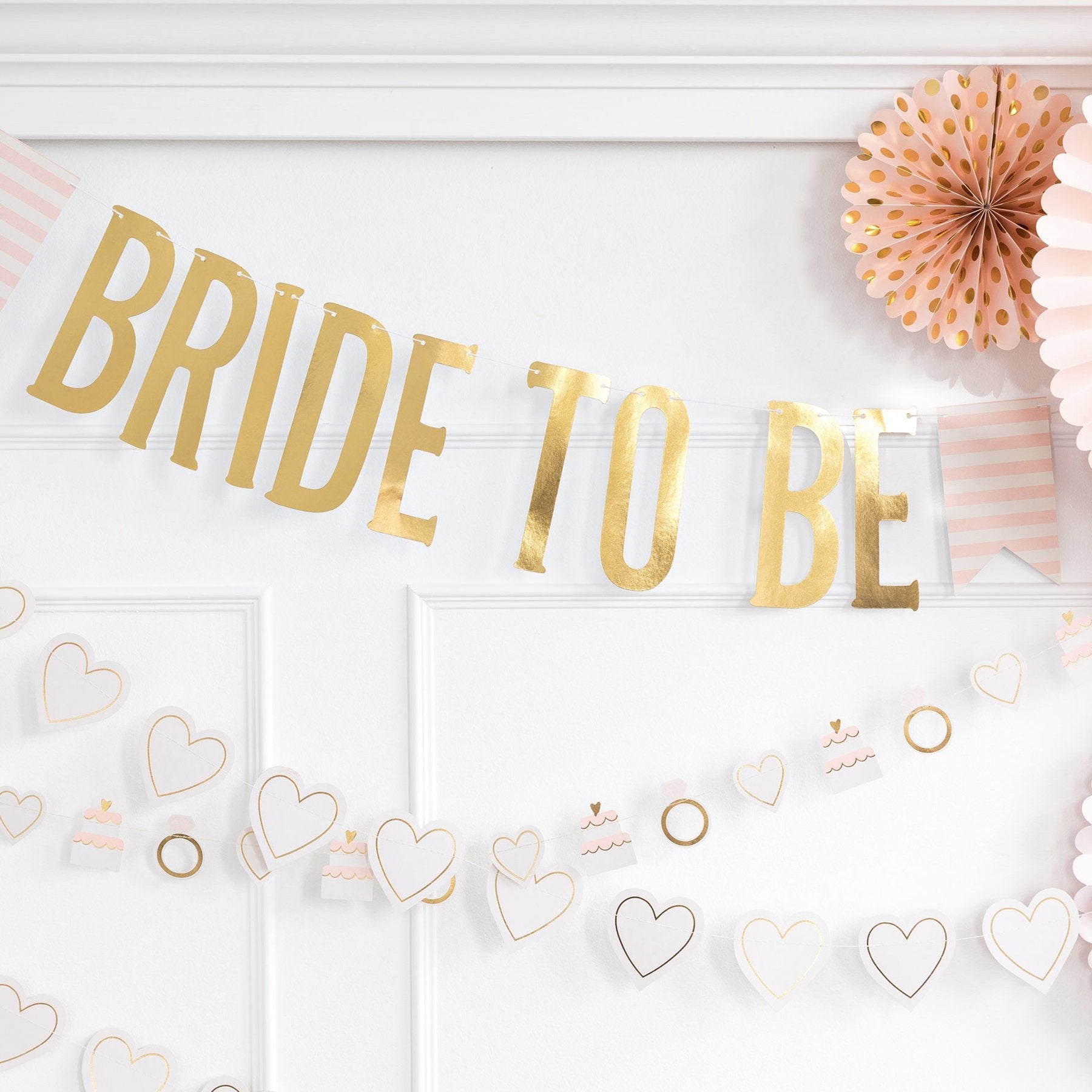 Bride To Be Word Banner by Birdy Grey, front view