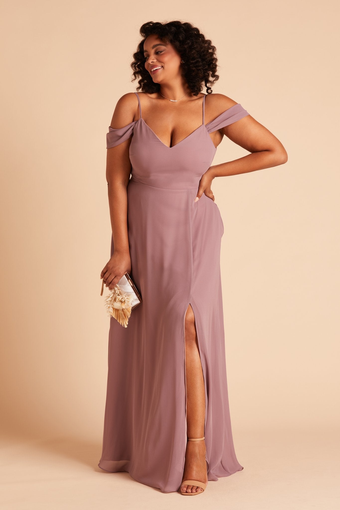 Devin Convertible Dress Curve - Dark Mauve