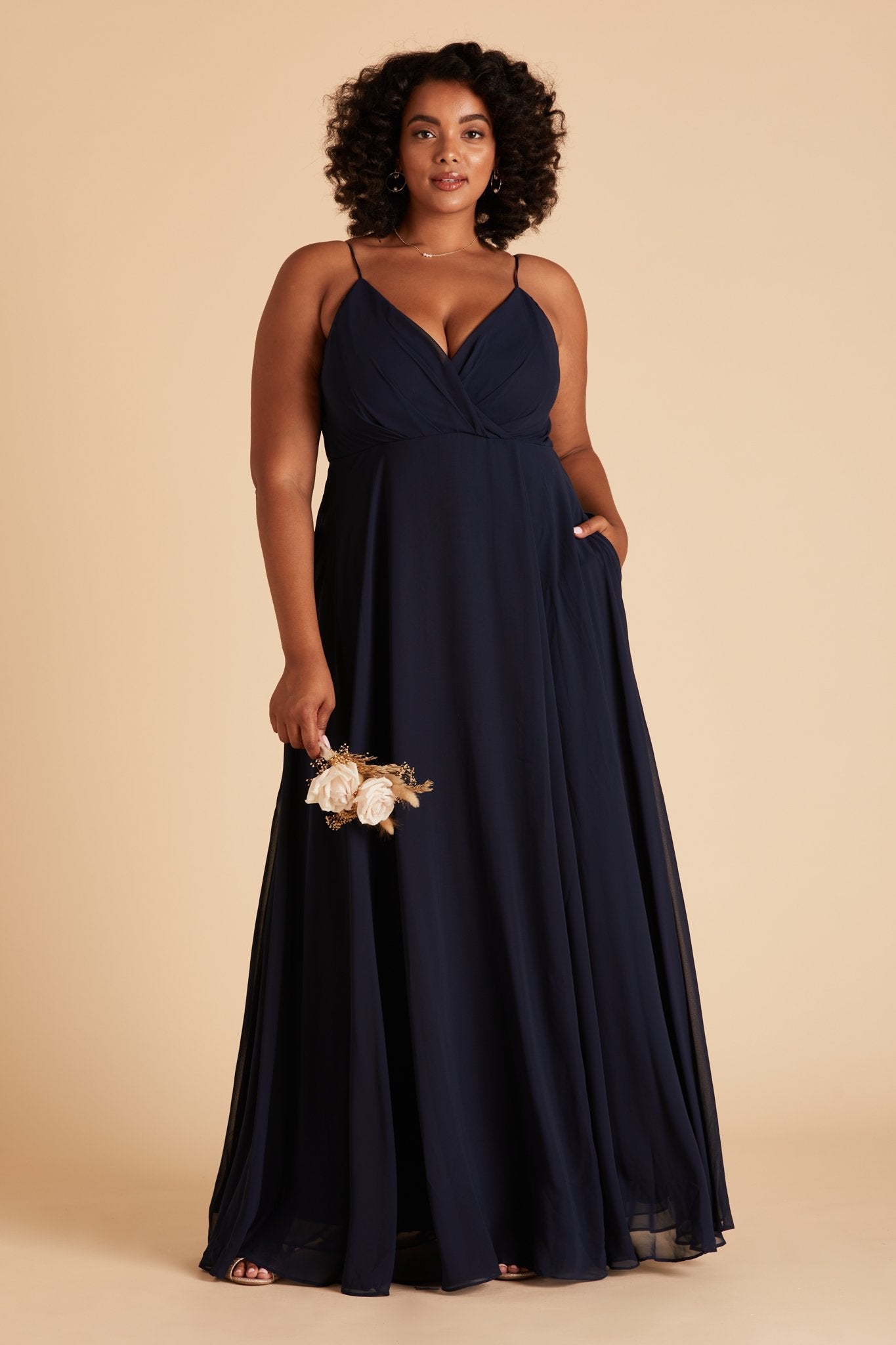 Kaia Dress Curve - Navy