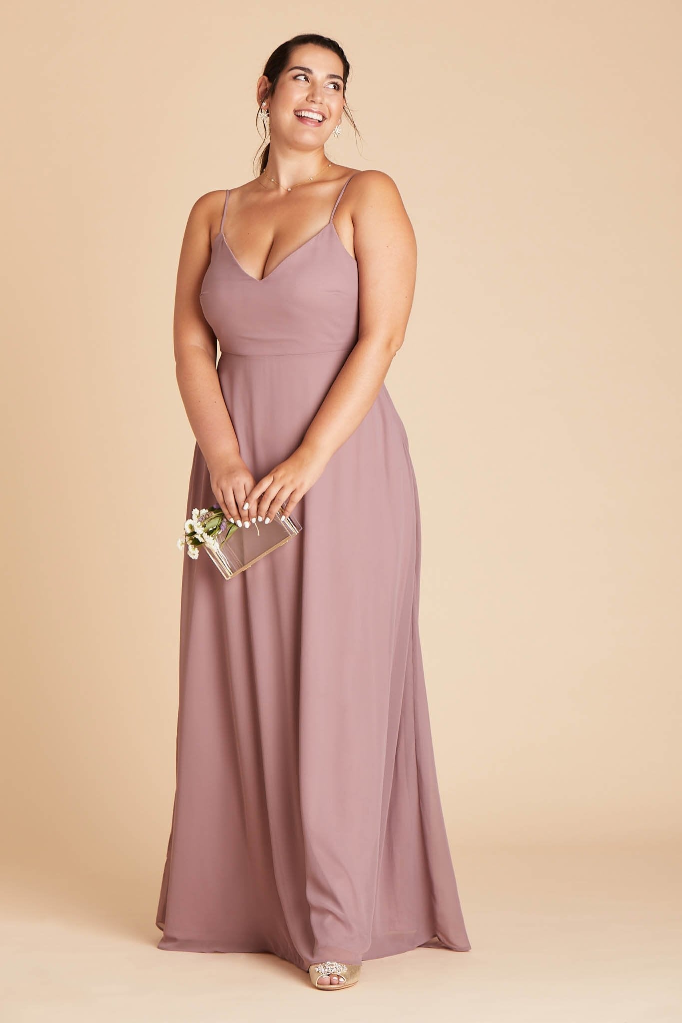 Devin Convertible Dress Curve - Dark Mauve