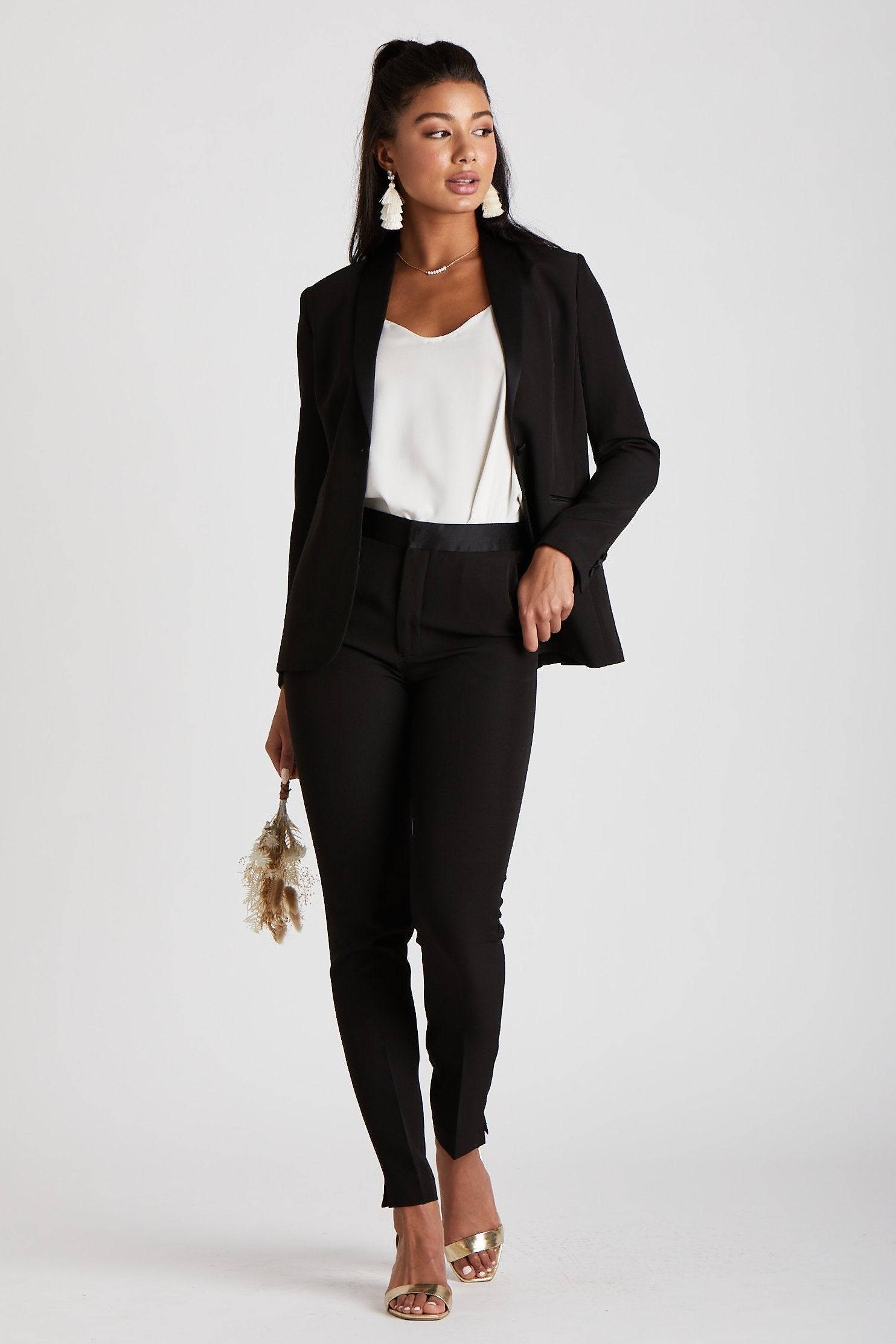 Women's Black Tuxedo by SuitShop, front view