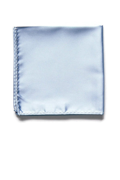 Didi Pocket Square in dusty blue sateen by Birdy Grey, front view