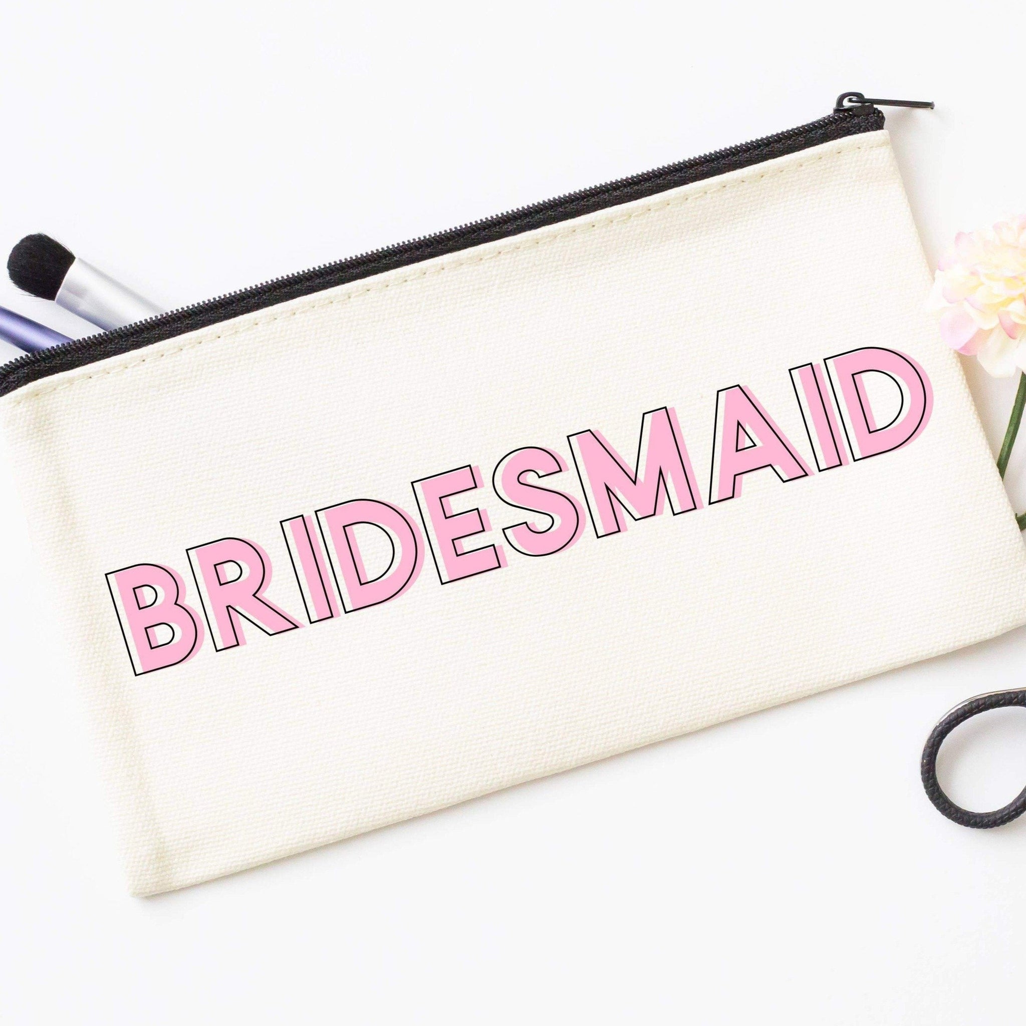 Bridesmaid Cosmetic Bag by Birdy Grey, front view