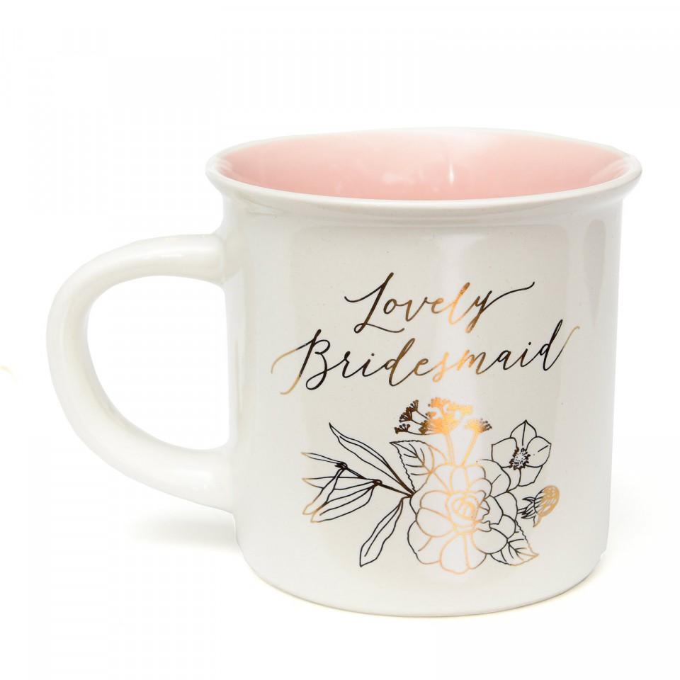 Style Me Pretty Lovely Bridesmaid Mug by Birdy Grey, front view