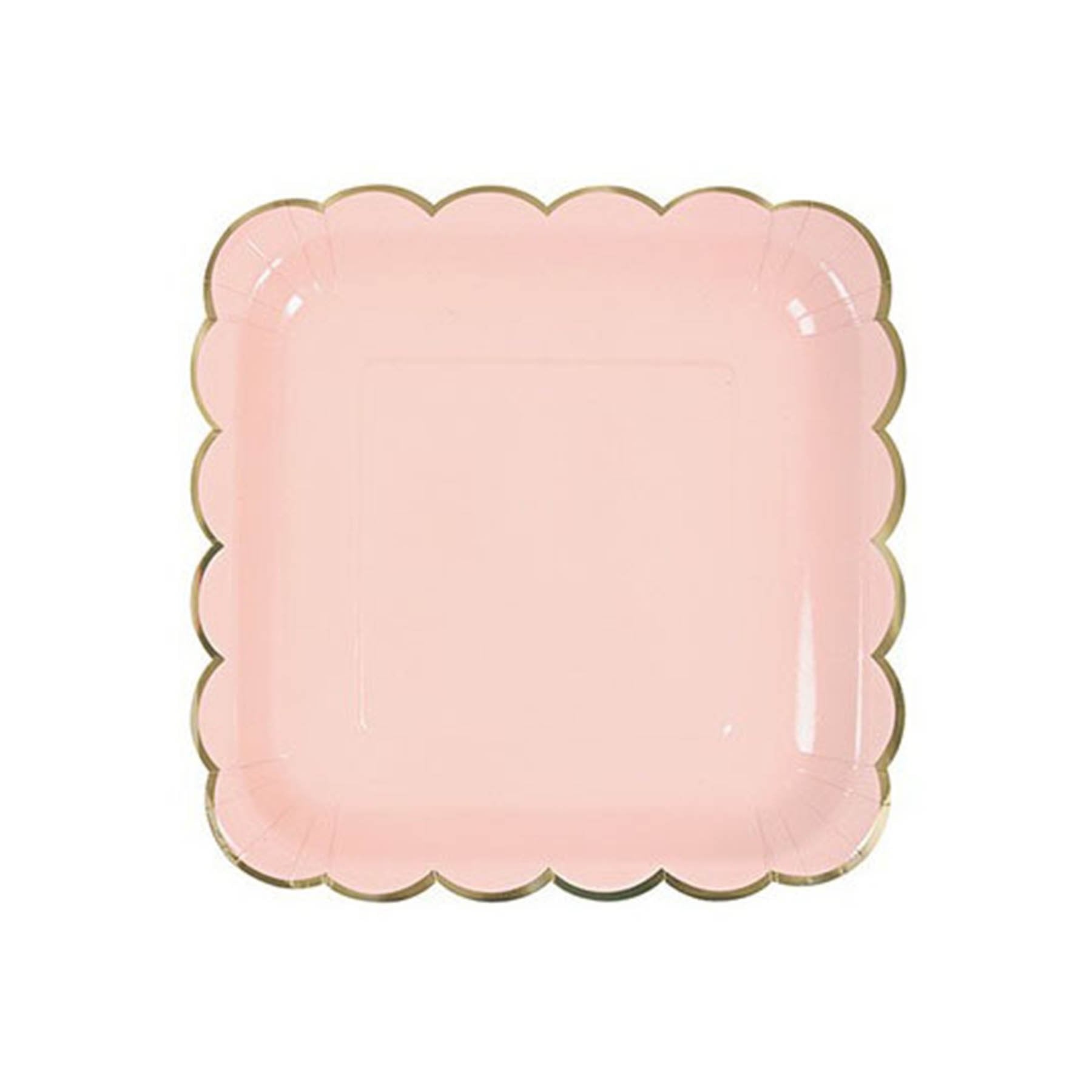 Scalloped Square Party Set in pink by Birdy Grey, front view