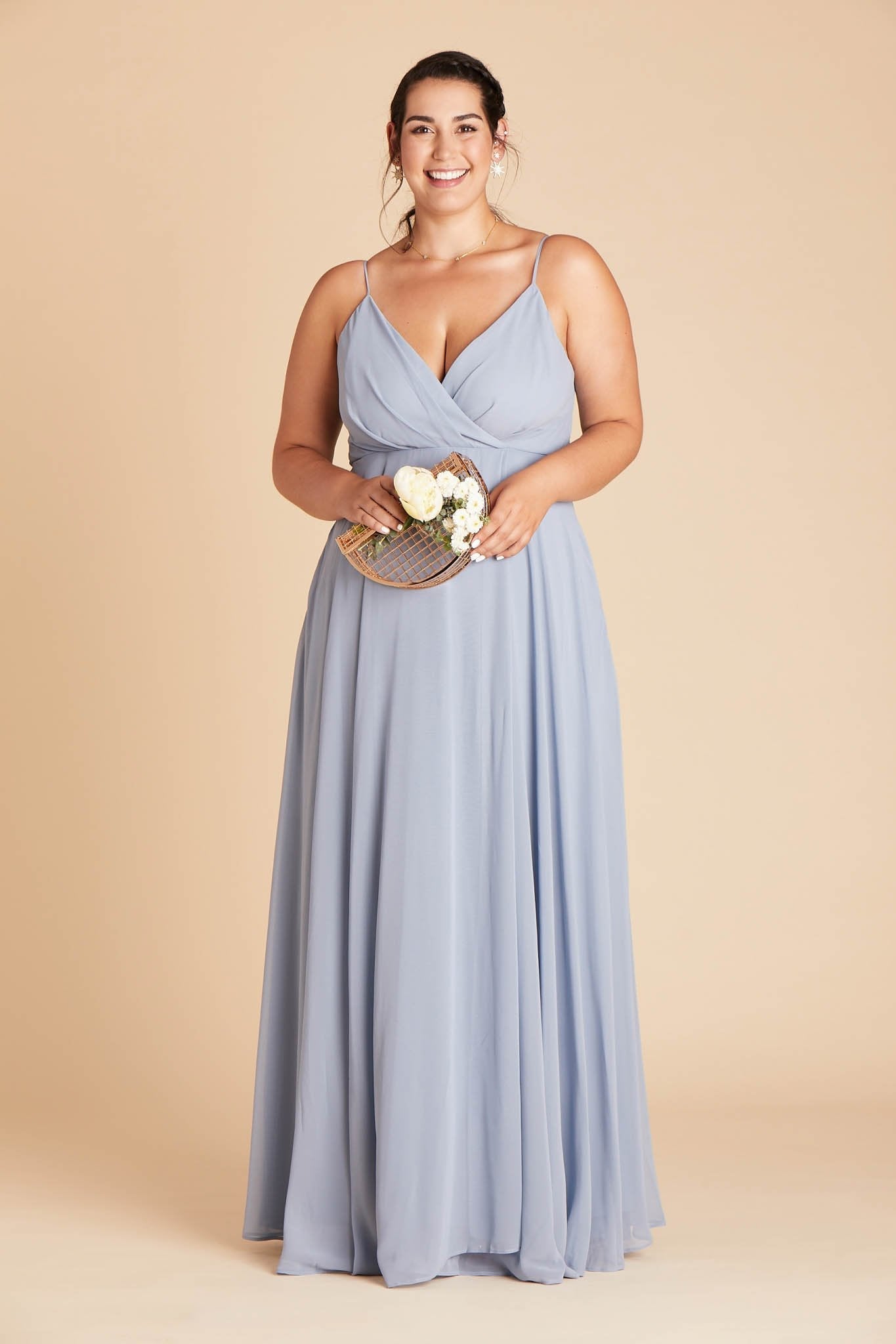 Kaia Dress Curve - Dusty Blue