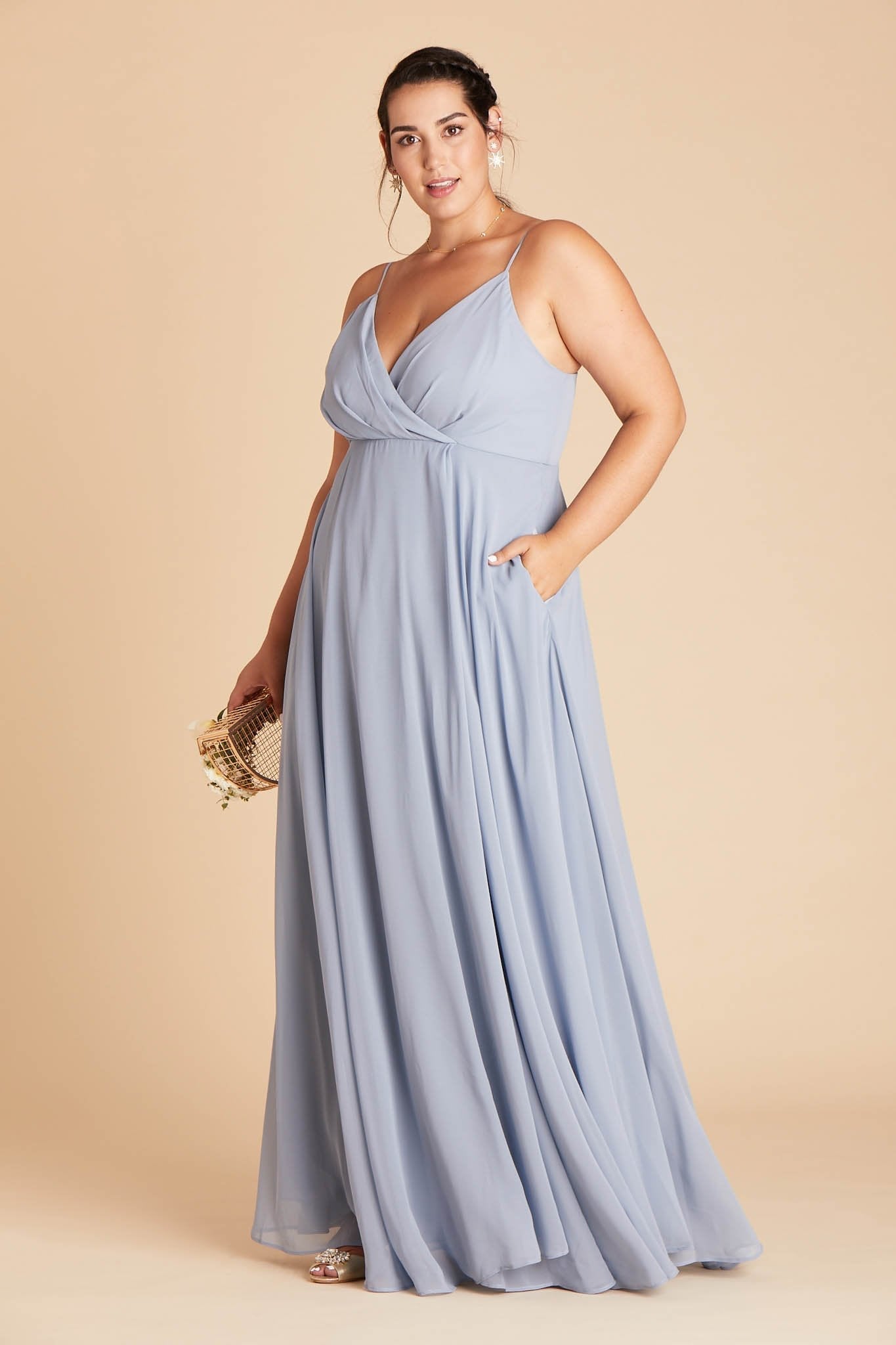 Kaia Dress Curve - Dusty Blue