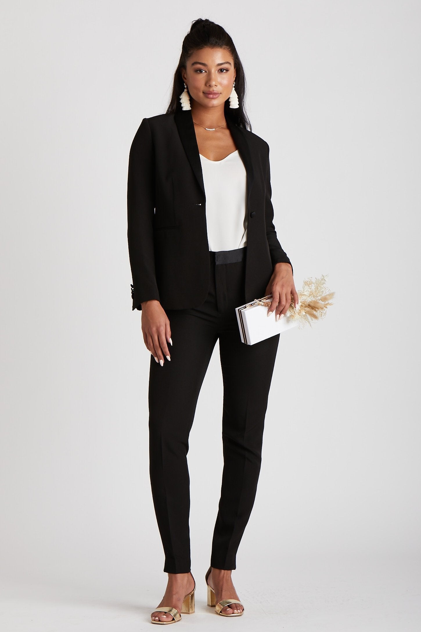 Women's Black Tuxedo by SuitShop, front view