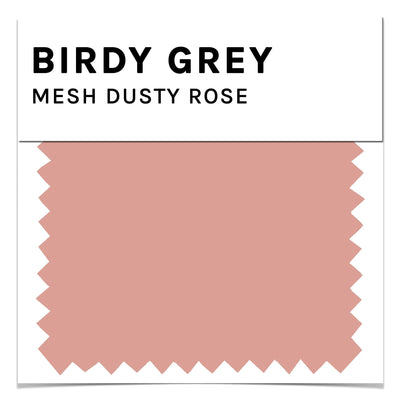 Swatch in dusty rose mesh by Birdy Grey, front view