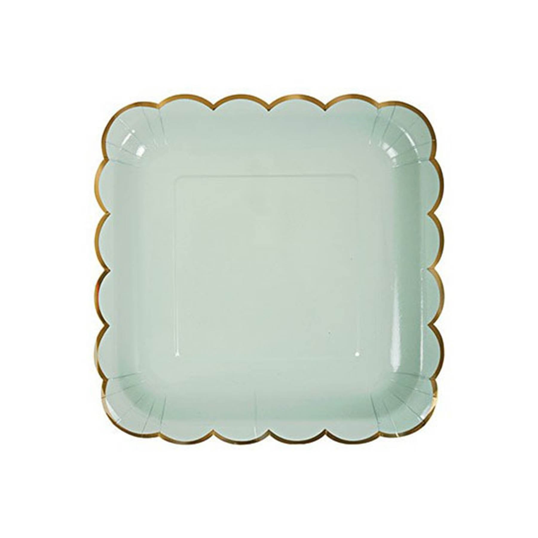 Scalloped Square Party Set - Mint